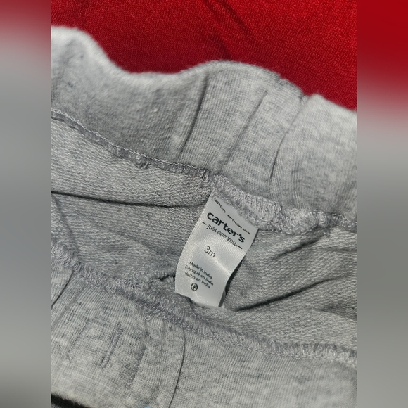 Carter's Red 'Mister Irresistible' Sweatshirt + Grey Heart Arrow Sweatpants - Picture 3 of 3